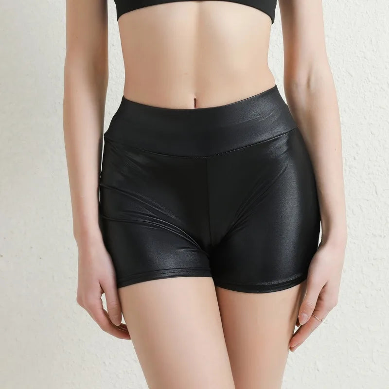 Hot Black PU Leather Short
