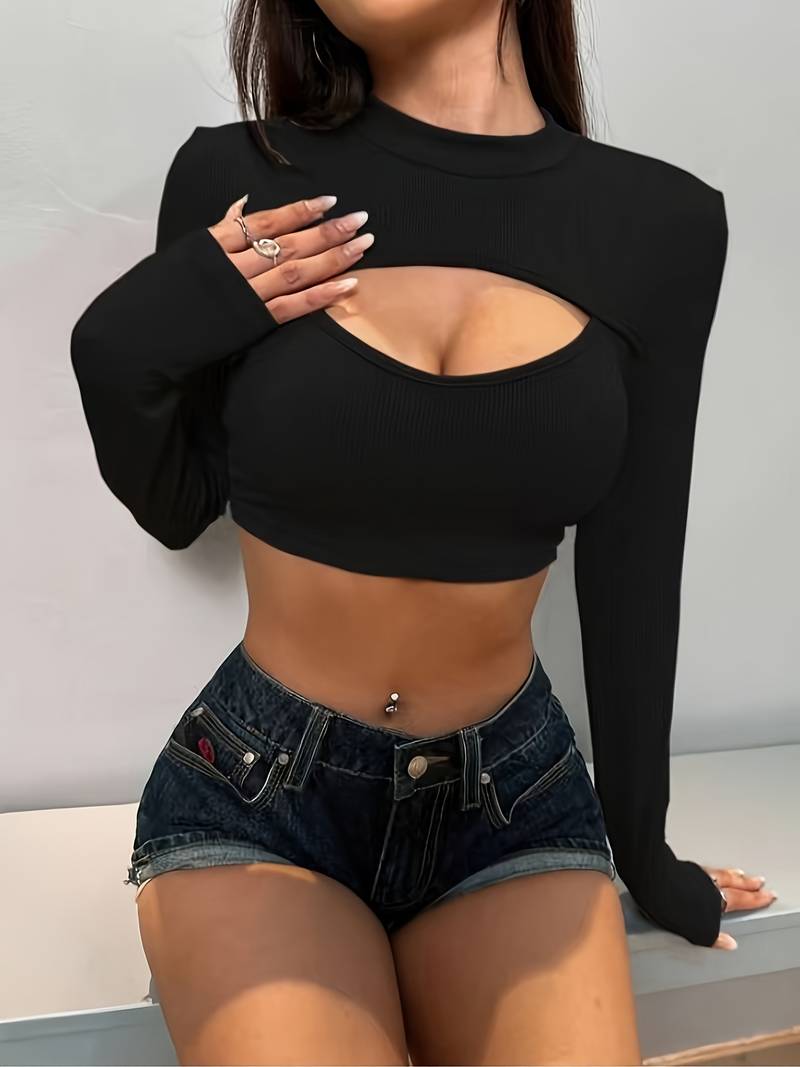 Hot Long Sleeve Black T-shirt