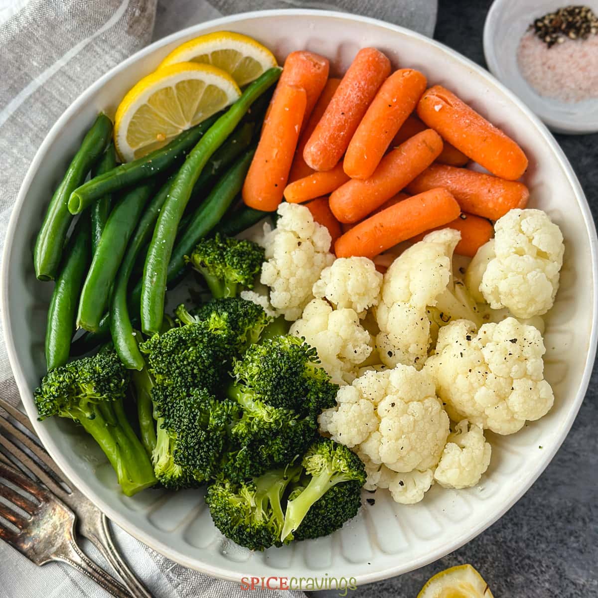 Steamed vegetables